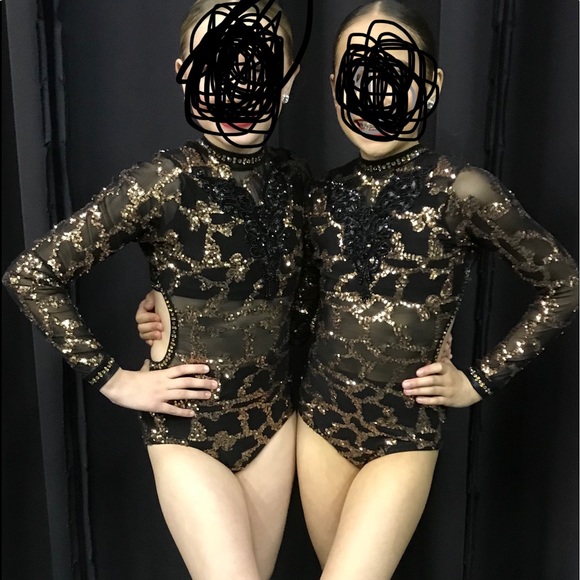 Custom Details  Dancewear competition leotard. Fits size CM-AXS - Picture 3 of 13